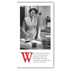 On The Ceiling Funny Christmas Card, Cooking, 23.5 x 13 cms, Multi-Coloured