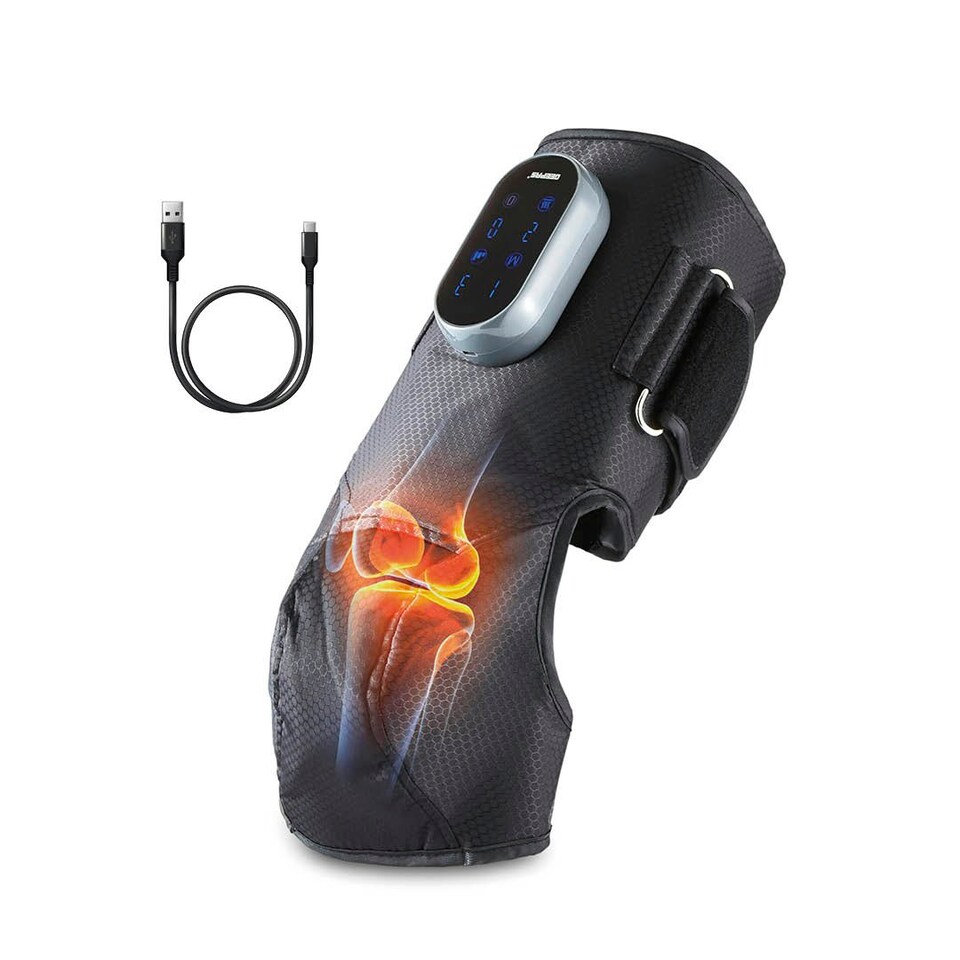 image 1 of GEEPAS 2-in-1 Knee and Calf Leg Massager with Heat