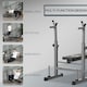 image 3 of HOMCOM Adjustable Weight Bench with Barbell Rack, Dip Station, Grey