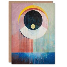 Abstract Circle Eye Dripping Modern Him Her Birthday Card