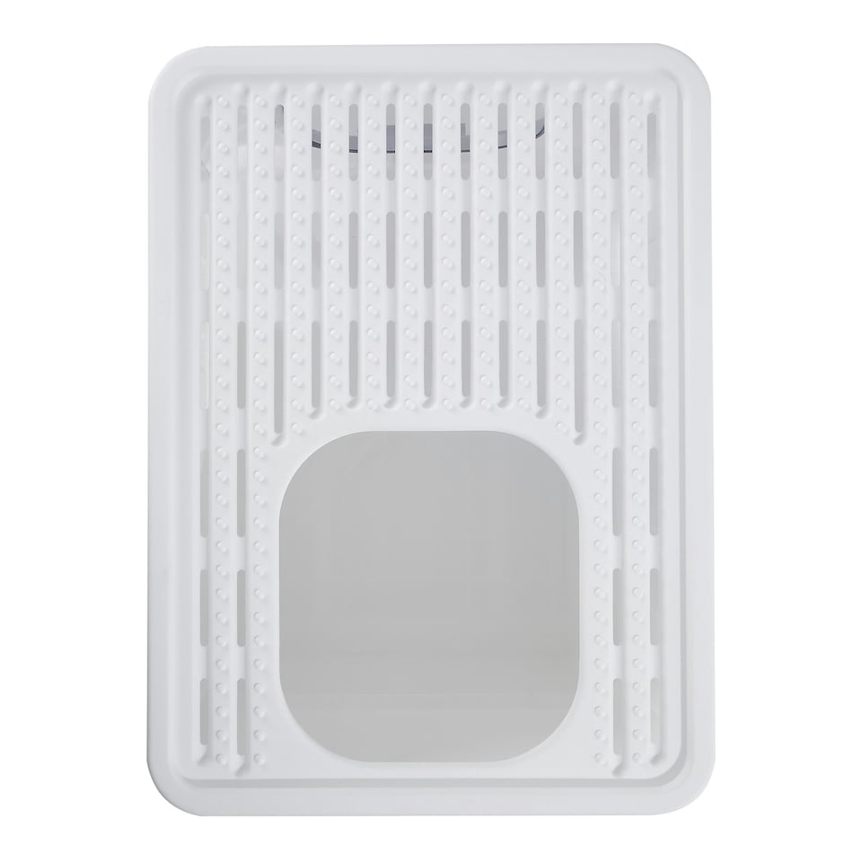 image 1 of Living and Home Enclosed Folding Cat Litter Box with Scoop, White