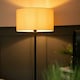 image 1 of ValueLights Modern Standard Floor Lamp With Natural Shade | Cream