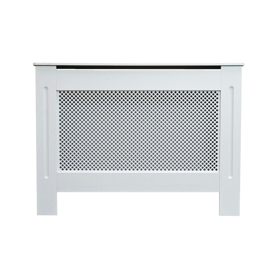 image 1 of Stylish MDF Diamond White Radiator Cover - Medium