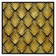 image 2 of Golden geometric flower pattern (Picutre Frame) Grey | L