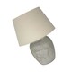 image 2 of Hill Interiors Capri Stone Table Lamp - White/Grey - One Size