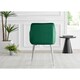 image 5 of Furniturebox 2x Calla Green Velvet Dining Chairs with Silver Chrome Legs