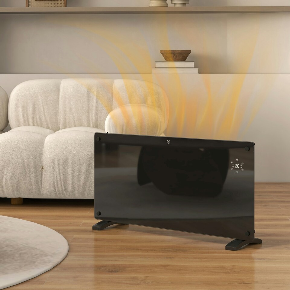 image 1 of HOMCOM 2000W Electric Space Heater Radiator Wifi Smart App 24Hr 7 Day Timer
