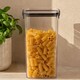 image 7 of Argon Tableware 3x Food Storage Containers - 1.3 Litre - Black Reusable Airtight Stackable Meal Prep Lunch Box with Clip-Lock Lid