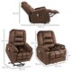 image 5 of HOMCOM Velvet Riser and Recliner Chair for the Elderly, Quick Assembly, Fabric Overstuffed Lift Chair with Vibration Massage and Heat, Remote Control, Side Pockets, Dark Brown | Brown | Dark brown