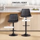 image 3 of HOMCOM Modern Bar Stools Set of 2, Height Adjustable Swivel Bar Chairs with Backrest, Gas Lift and Footrest, Leathaire Barstools for Breakfast Counter, Kitchen Island, Black | Black | Black