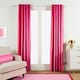 image 1 of OHS Stripe Print Ultra Blackout Panel Pair Eyelet Curtains, 66x90" Pink
