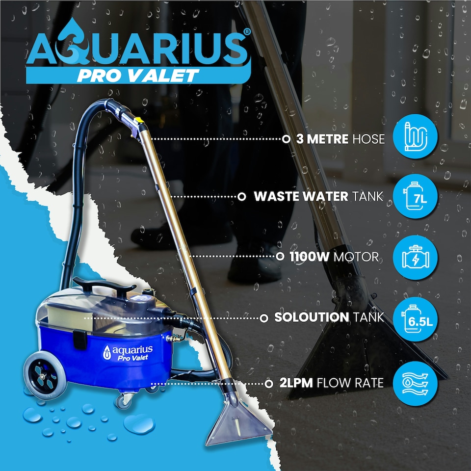 image 1 of Aquarius Pro Valet Carpet and Upholstery Cleaner Car Valeting Machine