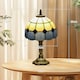 image 3 of HOMCOM Antique Table Lamp, for Bedroom Bedside, Bulb not Included, Blue