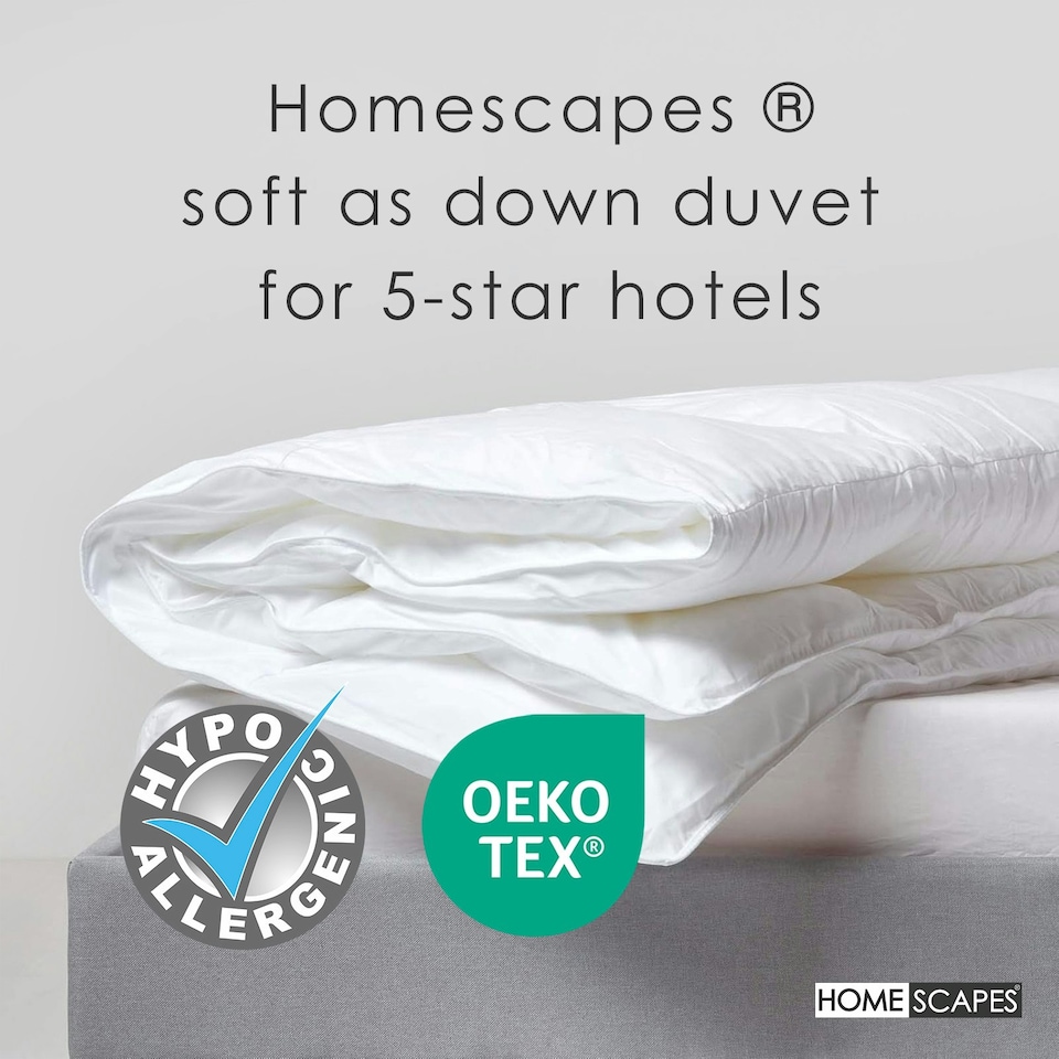 image 1 of Homescapes Super Microfibre 13.5 Tog Duvet, Double