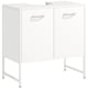 image 2 of HOMCOM Under Sink Bathroom Cabinet, Freestanding Under Sink Cabinet with Soft-Close Doors and Adjustable Shelf for Basin without or with Pedestal, White