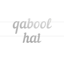 Qabool Hai Letter Banner - Silver