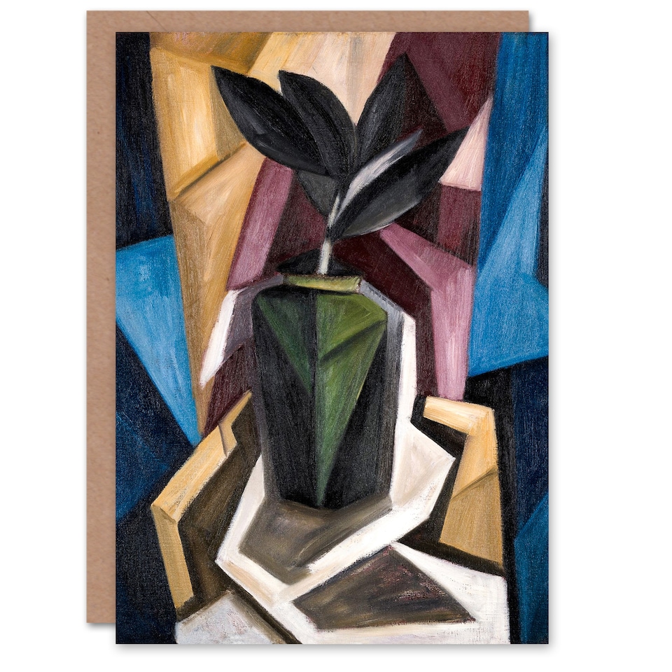 image 1 of Marsden Hartley Art Card Rubber Plant Abstract Painting