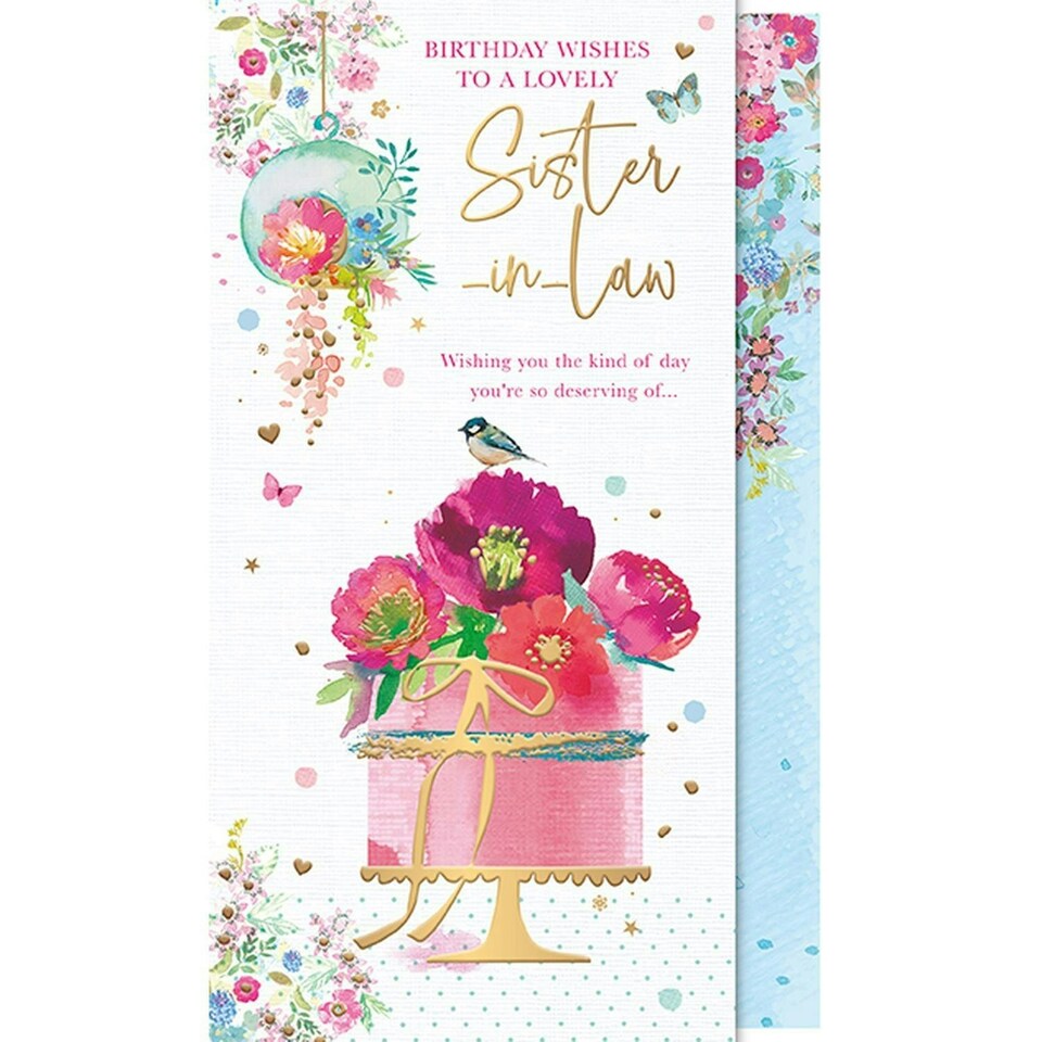 Words 'n' Wishes Lovely Sister In Law Birthday Card