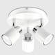image 3 of ValueLights Benton White IP44 Round Adjustable Ceiling Light White