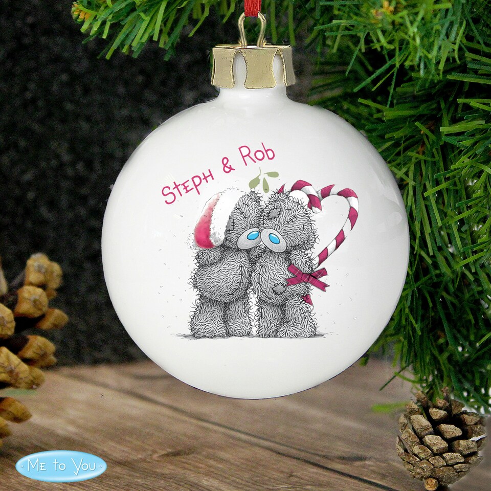 image 1 of Personalised Me To You Couple Christmas Bauble