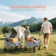 image 9 of Outsunny Folding Outdoor Storage Trolley Cart Bag Telescopic Handle Brakes Grey