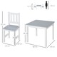 image 5 of HOMCOM Kids Table and 2 Chairs Set 3 Pieces Toddler Multi-usage Desk Indoor | Grey