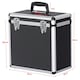image 3 of Yaheetech Vinyl Storage Case with Lockable Latches Black Black