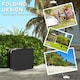 image 2 of Outsunny Folding Sun Lounger Set of 2 w/ Sunshade Adjustable Backrest Black 