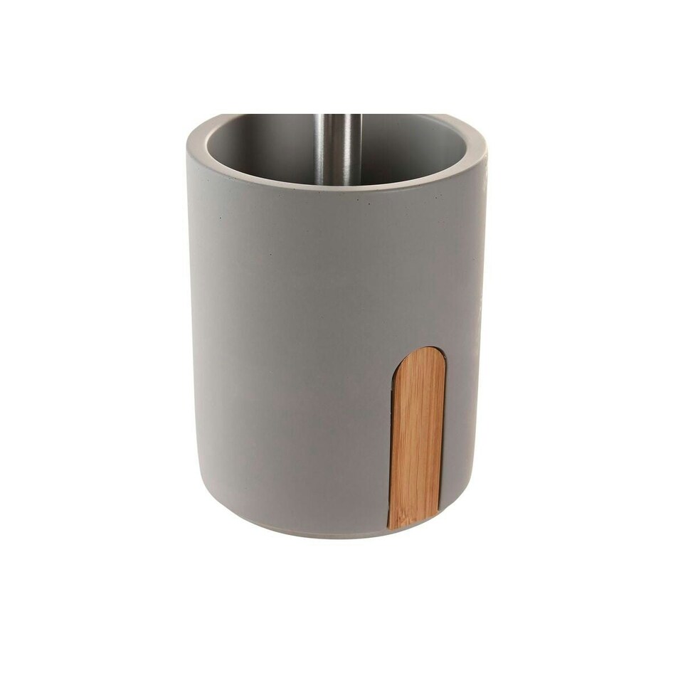image 1 of Toilet Brush DKD Home Decor 9,5 X 9,5 X 36,5 CM Natural Grey Cement Grey