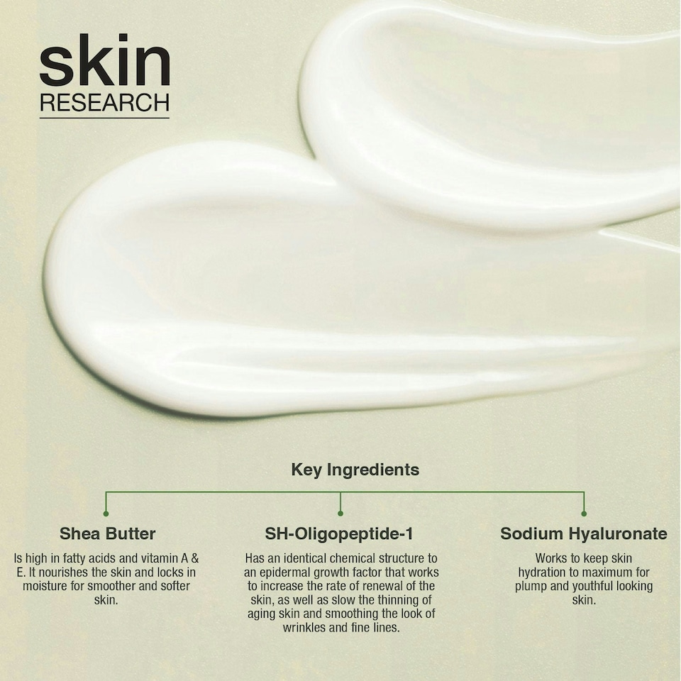 image 1 of Skin Research Activated EGF Night Moisturiser 50ml Twin Value Savings Pack