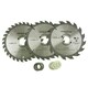 image 1 of 3pc 160mm TCT Circular Saw Blades 16/24/30 TPI & Adapter Rings Reducer TE858