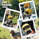 image 9 of PawHut 3 In 1 Pet Stroller, Detachable Dog Cat Travel Carriage - Yellow