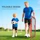 image 5 of HOMCOM Double-Sided Football Rebounder Net, Football Rebound Net Target Goal with Five Adjustable Angles, Red | Red