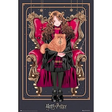 Harry Potter Dynasty Hermione Poster - Red/Black/Brown - One Size