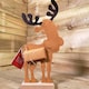 image 5 of Premier 32cm Felt Reindeer with Santa Hat and 3 Warm White LED