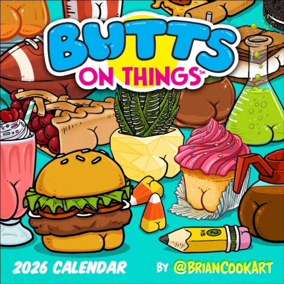 image 1 of Butts on Things 2026 Wall Calendar