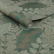 image 3 of Superfresco Easy Scattered Leaves Forest Green Wallpaper | Green | Copper | 10m Length x 52cm Width