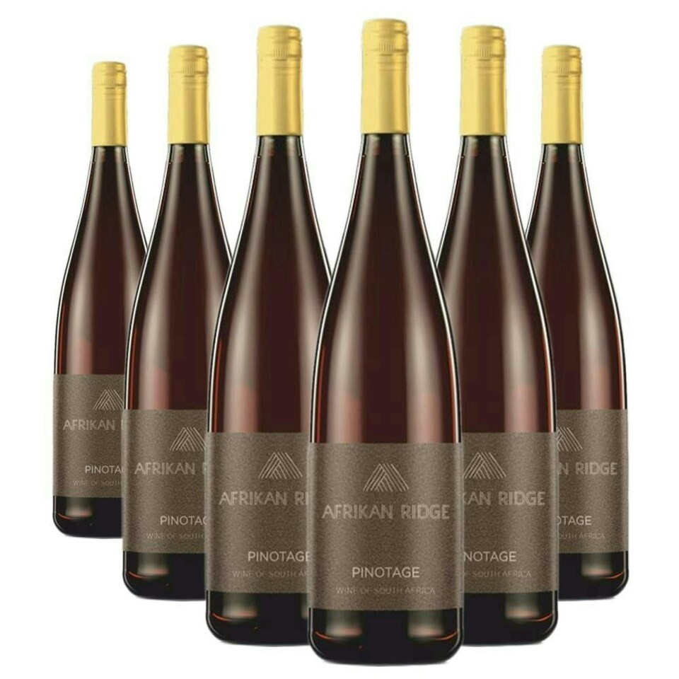 Case of 6 Afrikan Ridge Pinotage 75cl Red Wine