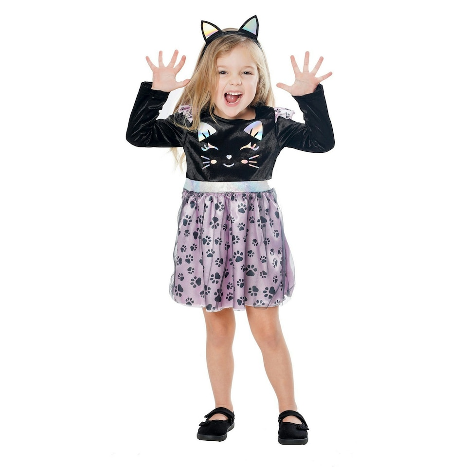 image 1 of Bristol Novelty Toddler Cat Costume Set - Black/Purple - 2 Years 2