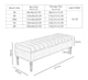 image 3 of Safar 137cm Ottoman Storage Bench - Naples Shoe Bench - Grey Lined Upholstery Storage Footstool