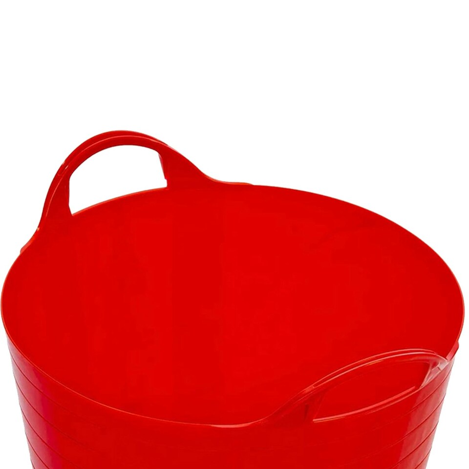 image 1 of 2 x 40 Litres Red Flexible Plastic Storage Buckets Ideal For Home & DIY