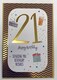 image 1 of 21st Birthday Card 21 Sending You Birthday Wishes