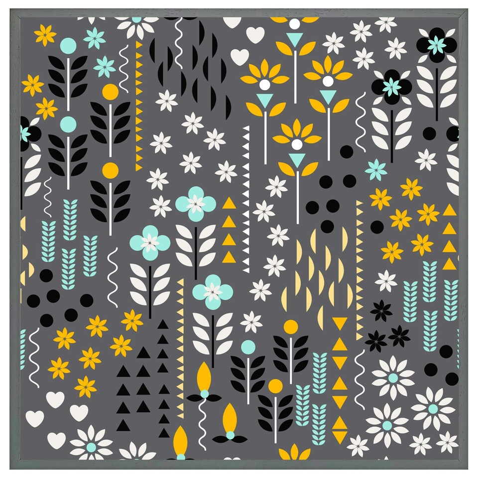image 1 of Flower print (Picture Frame) Brown | S