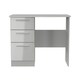 image 1 of Windsor 3 Drawer Vanity in Grey Gloss & Dusk Grey (Ready Assembled) | Grey | Grey Gloss & Dusk Grey