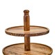 image 4 of Kora Sheesham Wood Three Tier Cake Stand Brown