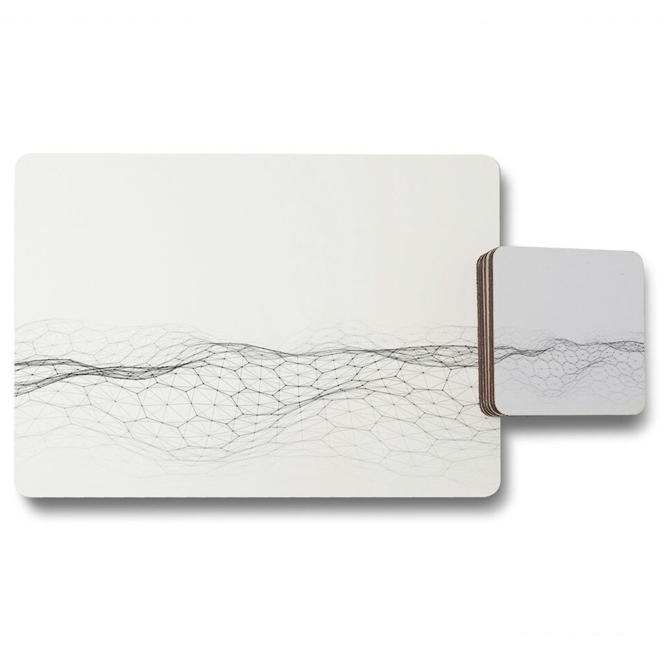 image 1 of futuristic digital landscape (Placemat & Coaster Set)