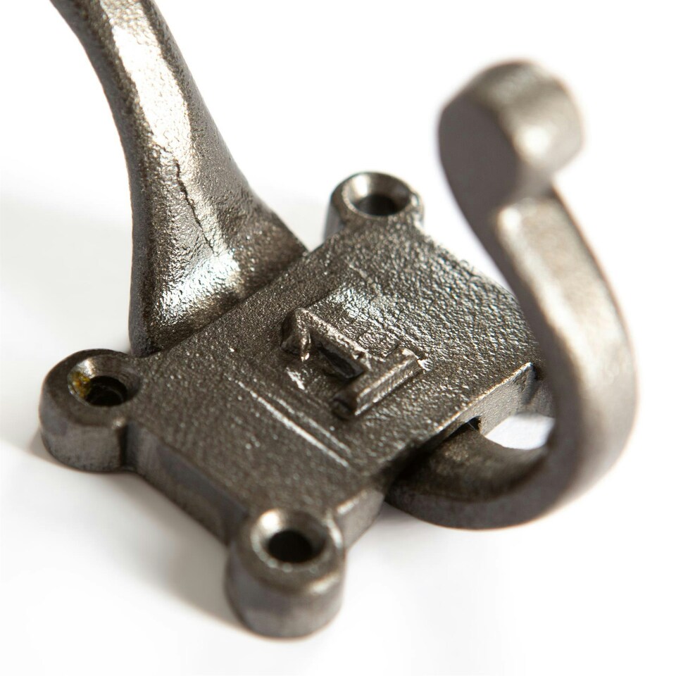 image 1 of Hammer & Tongs Number 1 Double Wall Hook - W50mm x H115mm - Raw