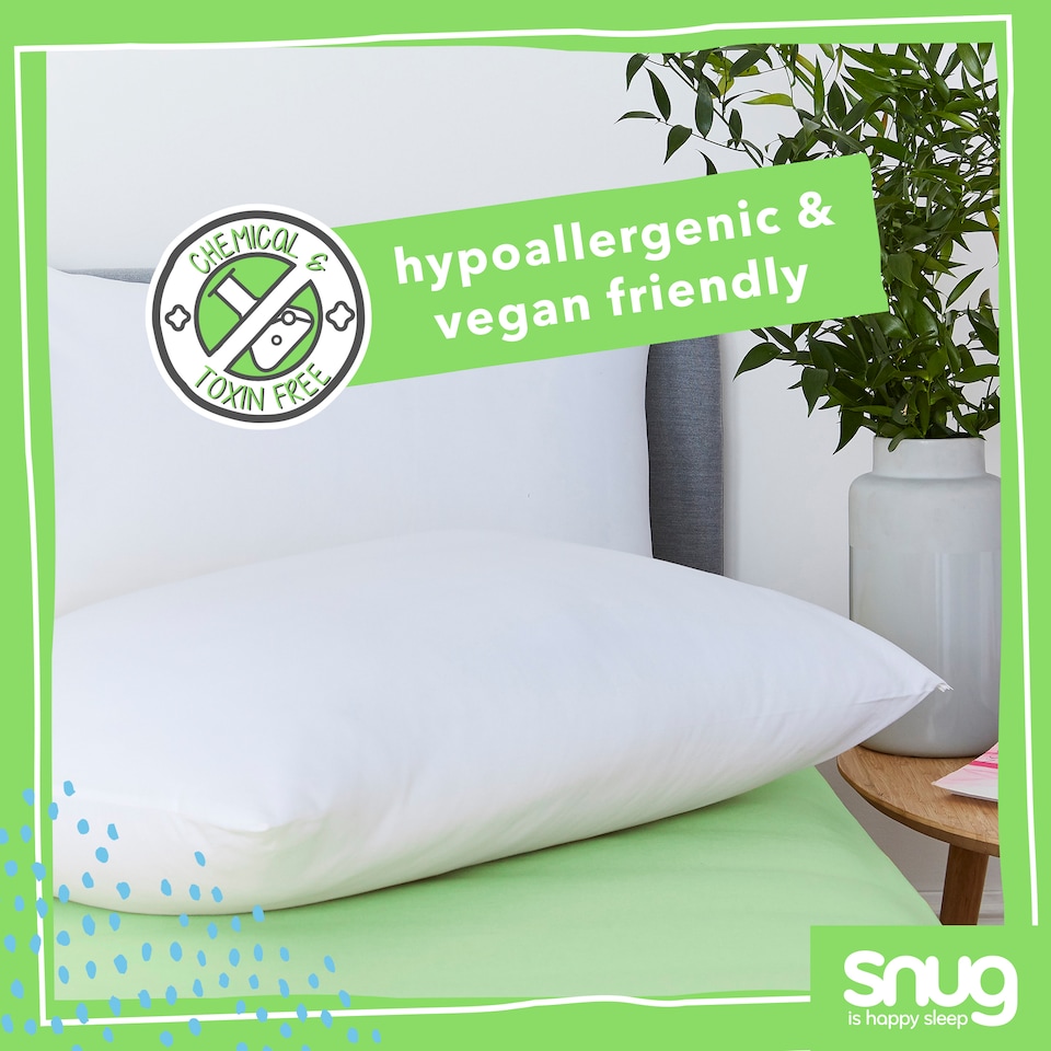 image 1 of Snug Anti-Allergy Get Fresh Bed Pillows, 2 pack, Breathable and Hypoallergenic