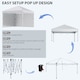 image 5 of Outsunny 3 x 3 M Pop Up Gazebo, UPF 30 with 2 Sidewalls, Leg Weight Bags and Wheeled Bag, Height Adjustable Party Tent Event Shelter for Garden, Patio | White | White