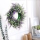 image 3 of Living and Home Round Artificial Lavender Flower Wreath
